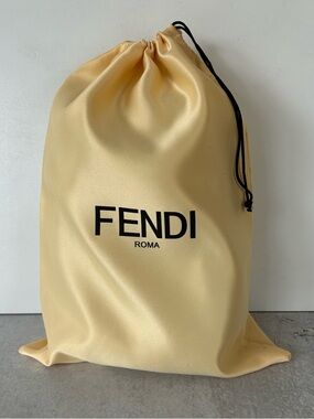 FENDI Roma Gold Sateen Dust Bag